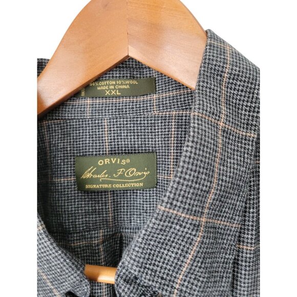 Men's Plaid Orvis Button Down Shirt XXL Signature Collection Long Sleeve - Picture 3 of 5